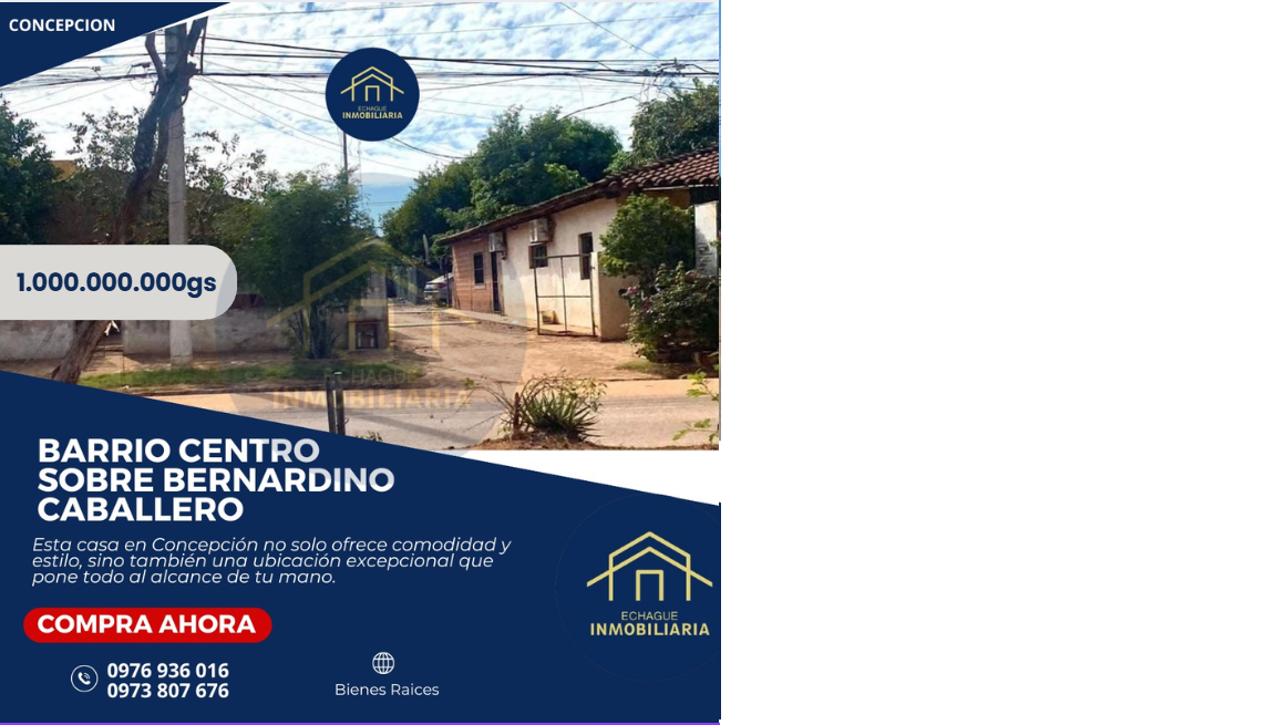 Casa en Barrio Centro sobre Bernardino Caballero, Concepción