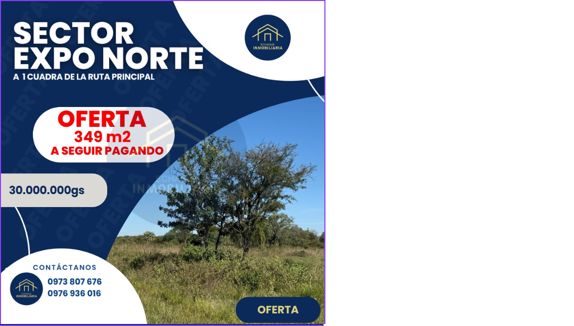 Terreno en Sector Expo Norte - 349 m²