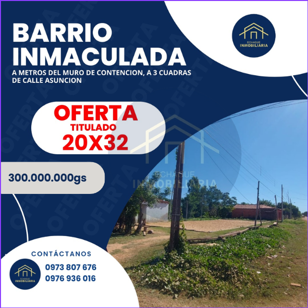 Terreno titulado 12x50 en Barrio San Francisco a 1 cuadra de la ruta al puente Nanawa